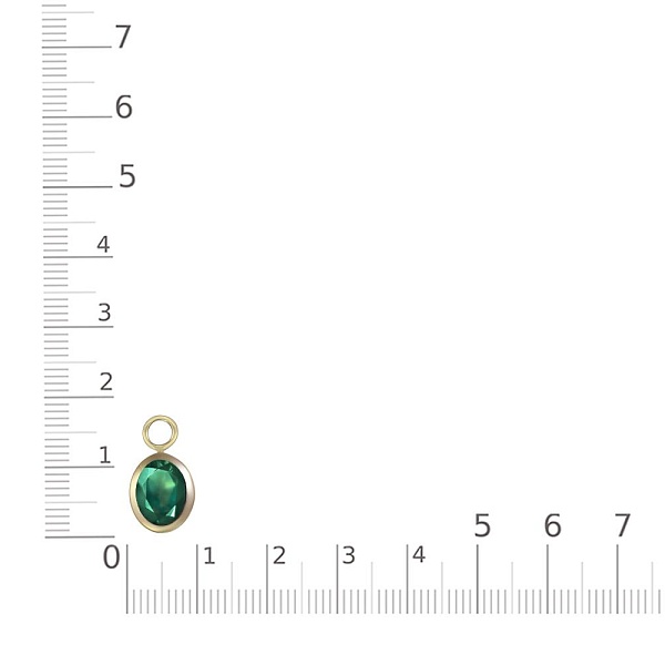 Подвеска из жёлтого золота с кварцем