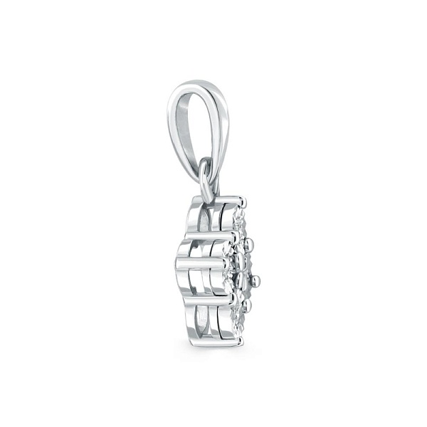 Подвеска из белого золота с 4 бриллиантами