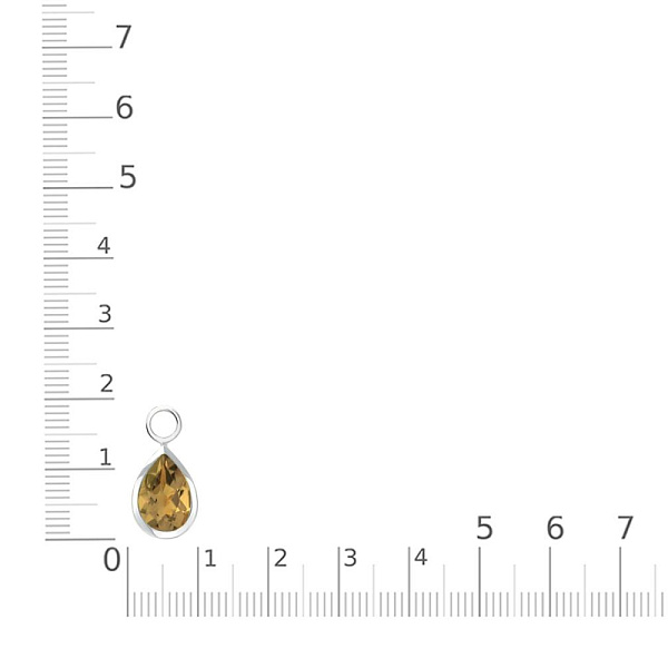 Подвеска серёг-трансформеров из белого золота с султанитом