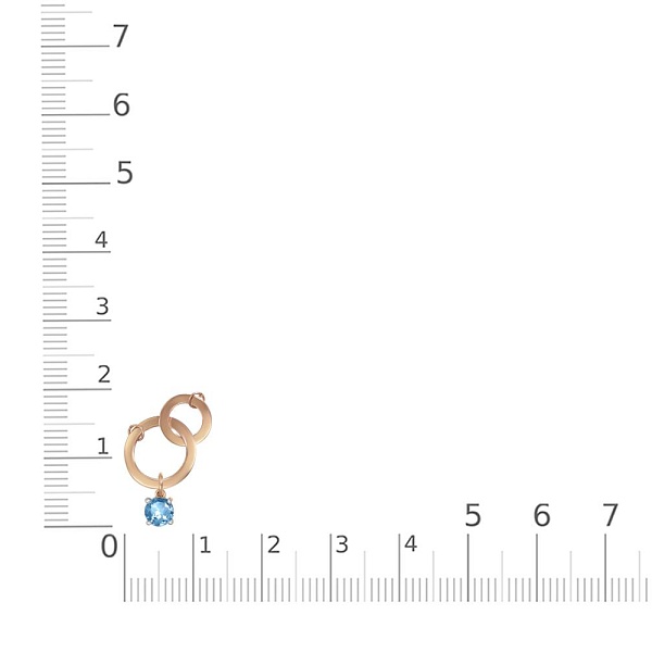 Колье Круг из красного золота с топазом swiss
