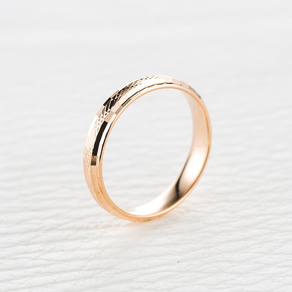 Обручальное кольцо из красного золота без вставок