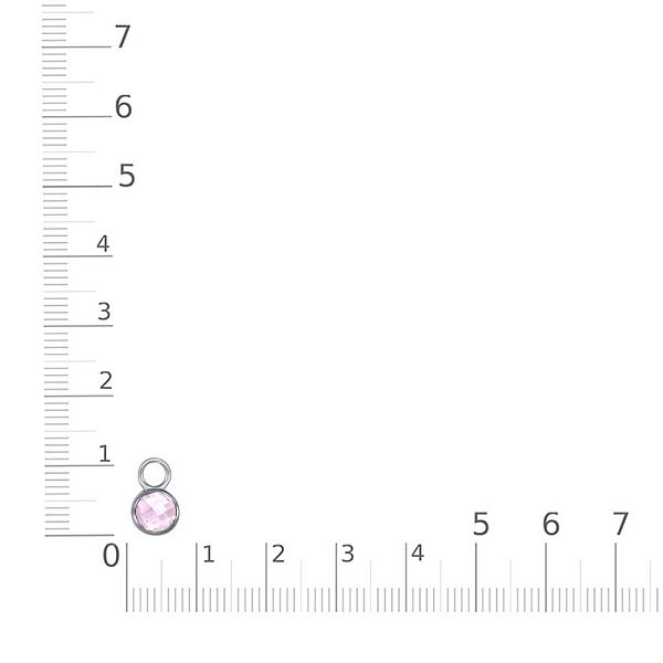 Подвеска серёг-трансформеров из белого золота с кварцем