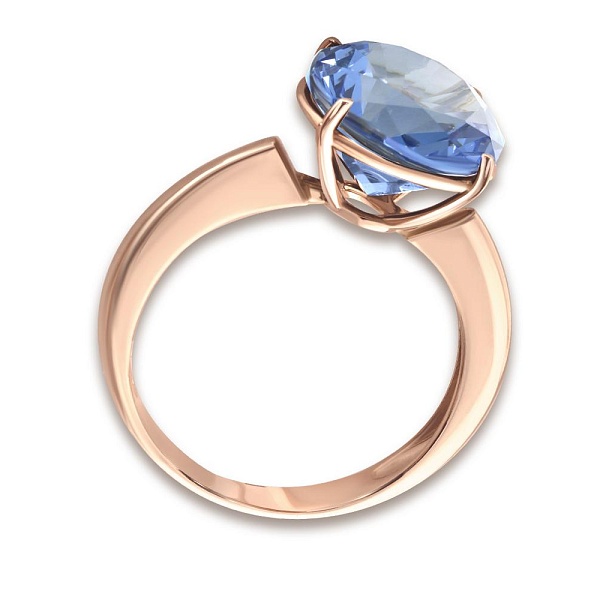 Кольцо из красного золота с наноситалом