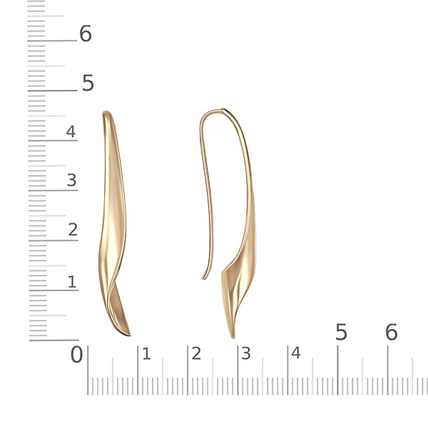 Серьги из жёлтого золота без вставок