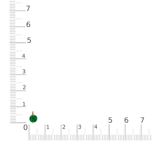 Колье из красного золота с изумрудом