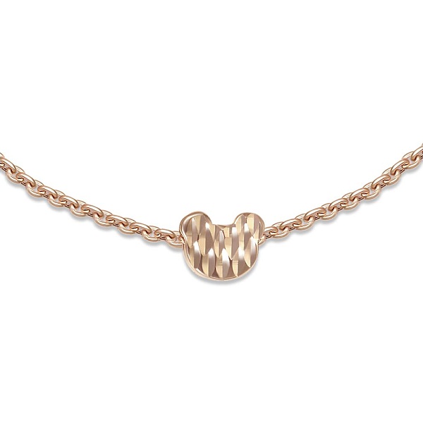 Колье Мишка из красного золота без вставок