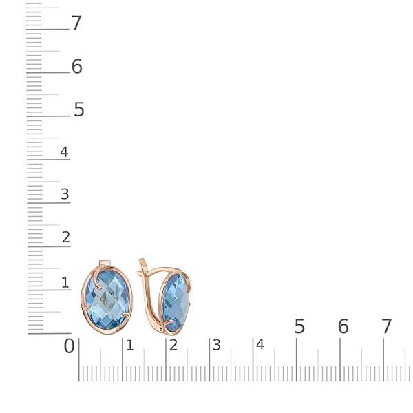 Серьги из красного золота с 2 наноситалами