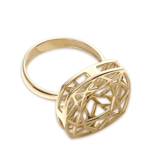 Кольцо из жёлтого золота без вставок