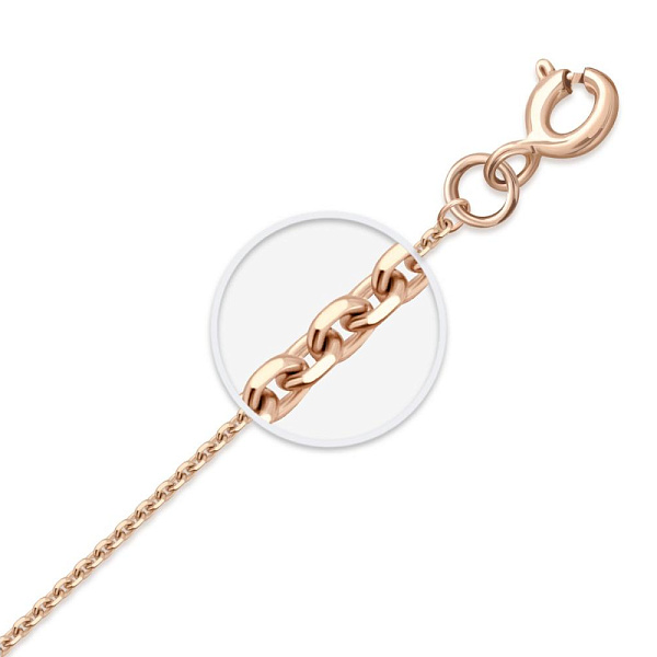 Цепь Плетение якорь из красного золота