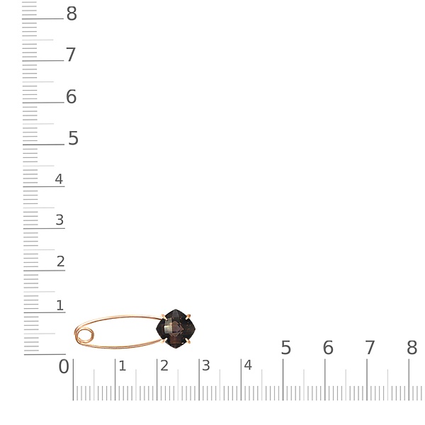 Булавка из красного золота с кварцем