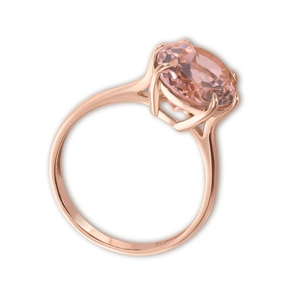 Кольцо из красного золота с ситаллом