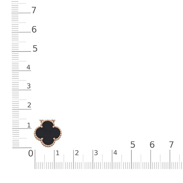 Колье Клевер из красного золота с ониксом