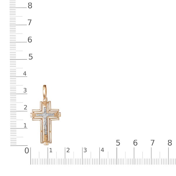 Крест из красного золота без вставок