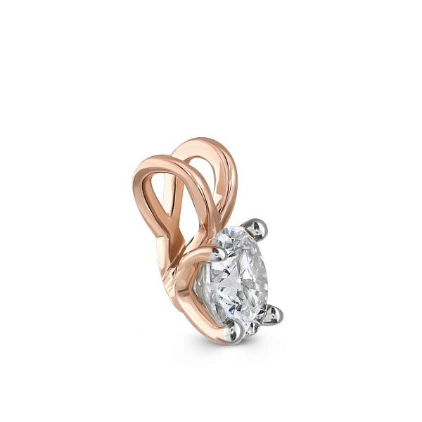 Подвеска из красного золота с муассанитом