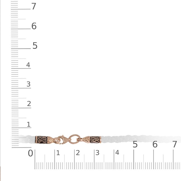 Шнур с замком из красного золота