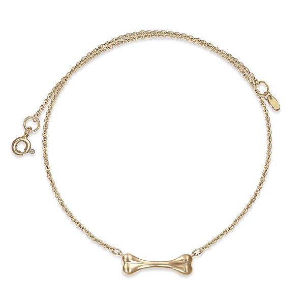 Колье Кость из жёлтого золота без вставок