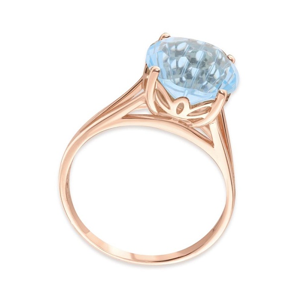 Кольцо из красного золота с топазом sky