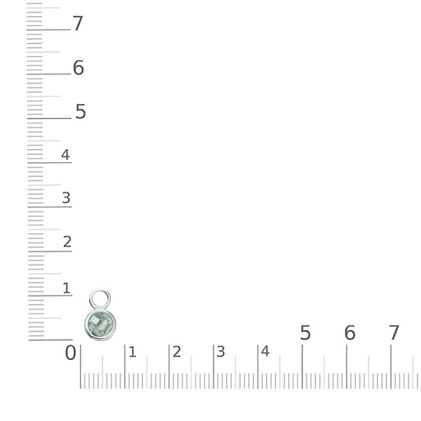 Подвеска серёг-трансформеров из белого золота с аметистом