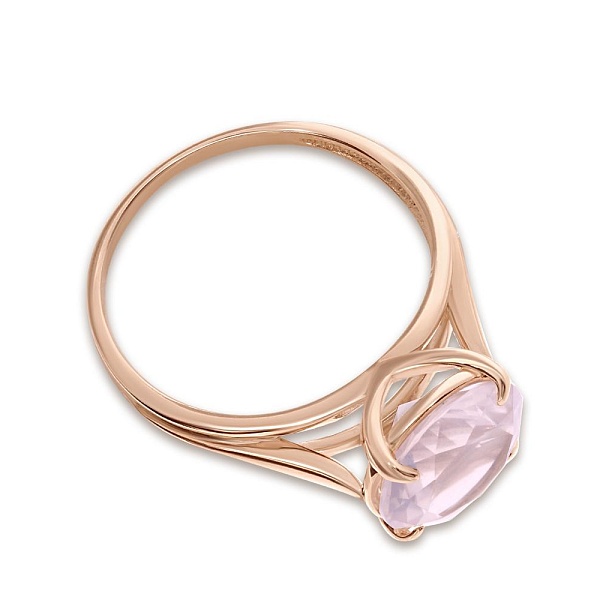 Кольцо из красного золота с кварцем