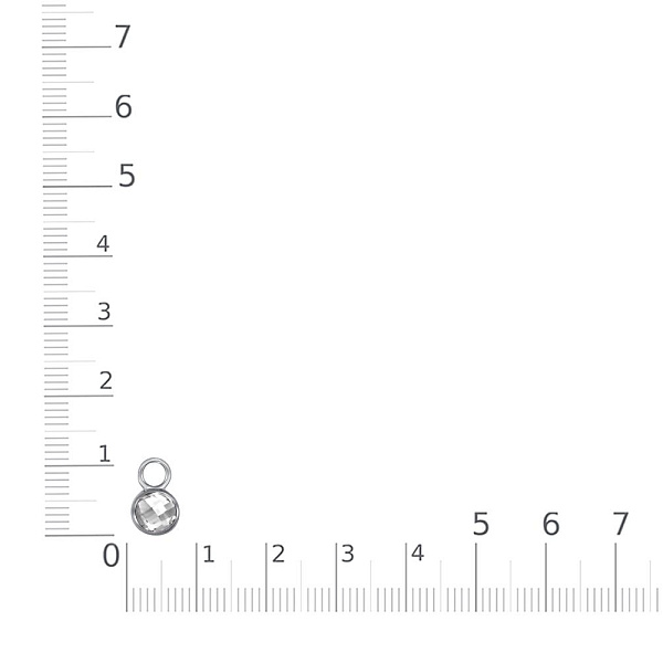 Подвеска серёг-трансформеров из белого золота с горным хрусталём