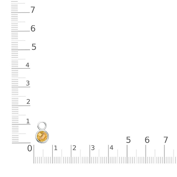Подвеска серёг-трансформеров из белого золота с цитрином