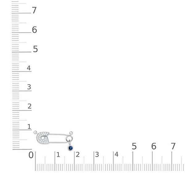 Колье из белого золота с сапфиром и 27 бриллиантами