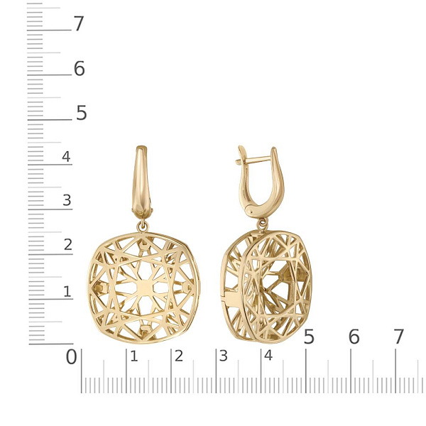 Серьги из жёлтого золота без вставок