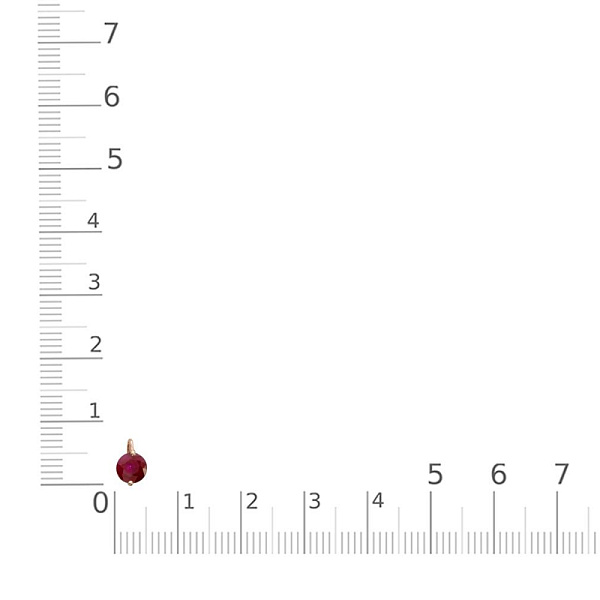 Колье из красного золота с рубином