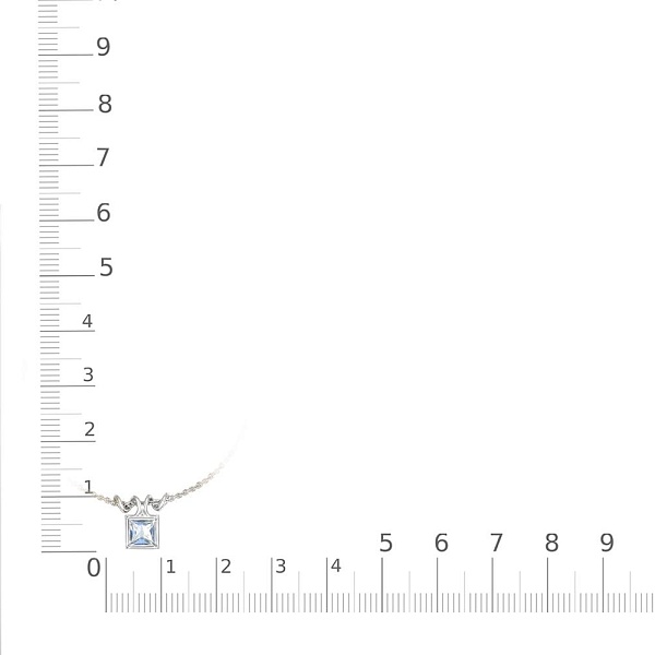 Колье из белого золота с топазом sky