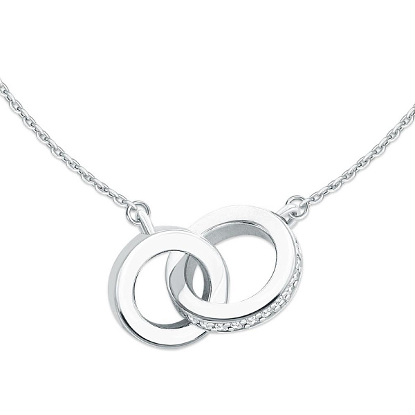 Колье Круг из белого золота с 24 бриллиантами