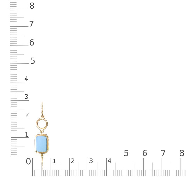 Браслет из жёлтого золота с бирюзой