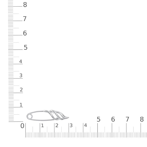 Булавка из белого золота без вставок