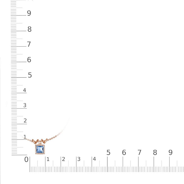 Колье из красного золота с топазом swiss