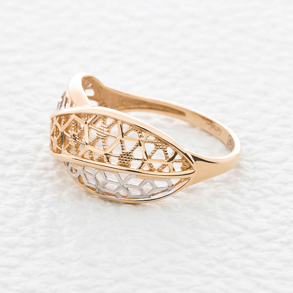 Кольцо из красного золота без вставок