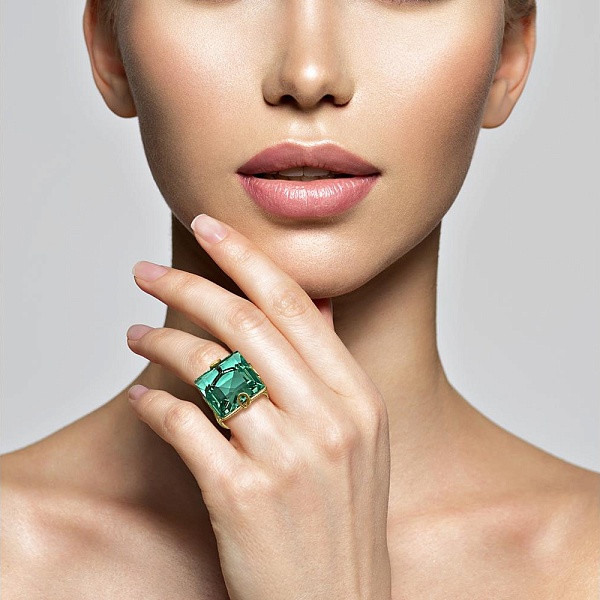 Кольцо из жёлтого золота с кварцем