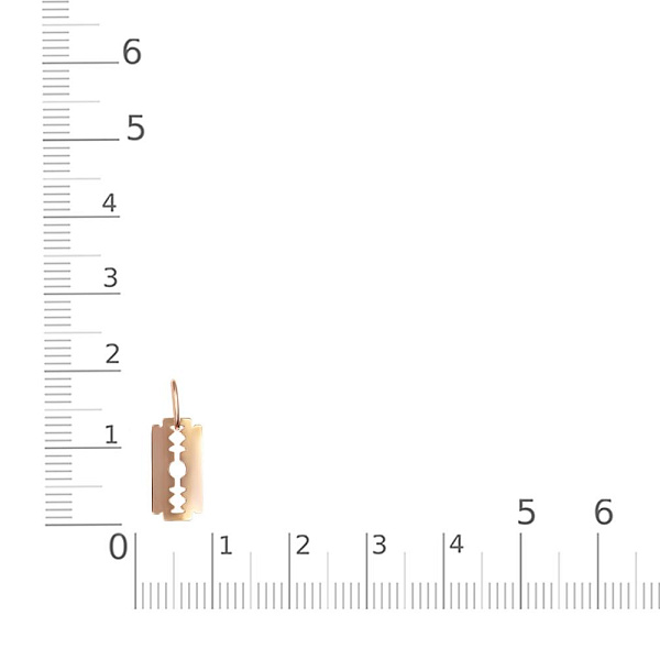 Подвеска Лезвие из красного золота без вставок