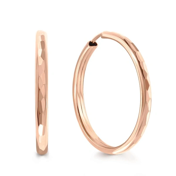 Серьги-конго из красного золота без вставок