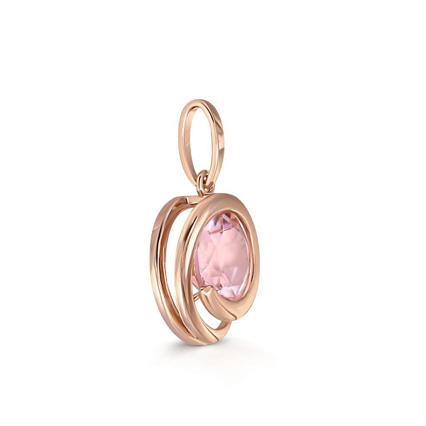 Подвеска из красного золота с ситаллом