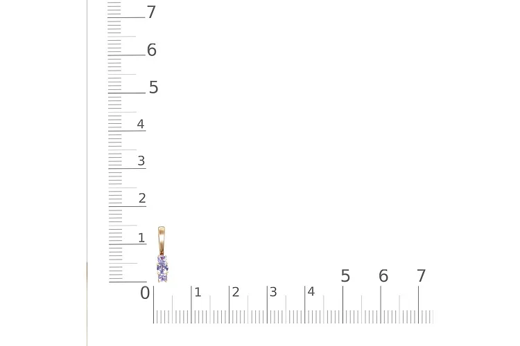 Подвеска из красного золота с 3 танзанитами