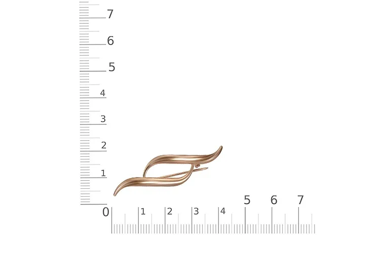 Брошь из красного золота без вставок