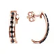 Серьги-пусеты из красного золота с 14 фианитами