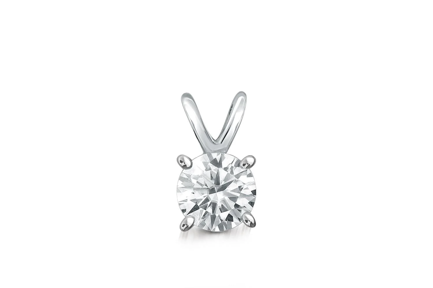 Подвеска из белого золота с кристаллом swarovski