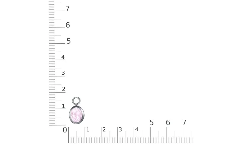 Подвеска серёг-трансформеров из белого золота с кварцем