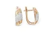 Серьги из красного золота с 84 фианитами