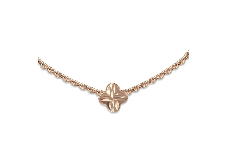 Колье Клевер из красного золота без вставок