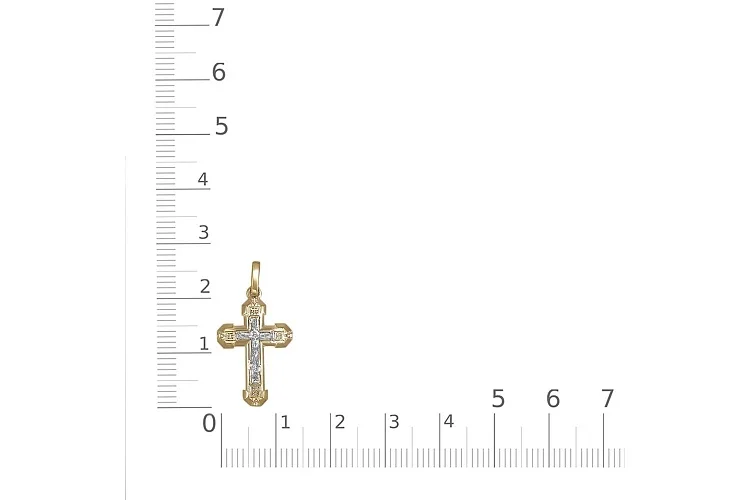Крест из жёлтого золота без вставок