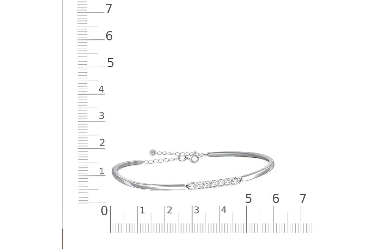 Браслет из белого золота с 7 бриллиантами