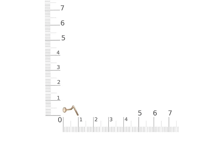 Пирсинг в нос Цветок из красного золота без вставок