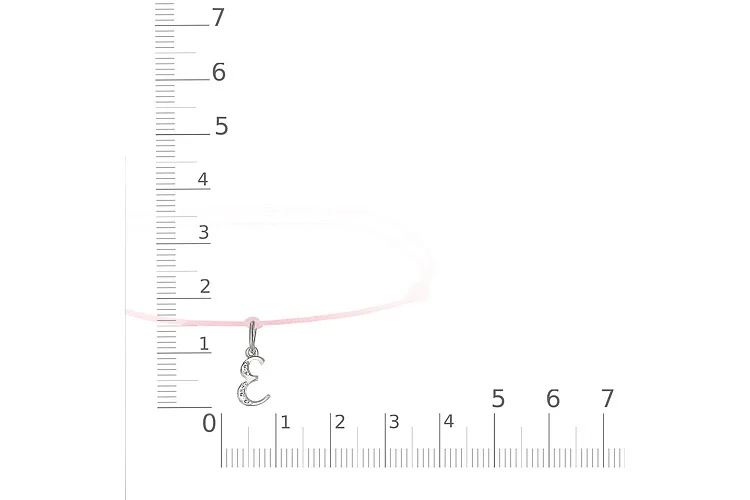 Браслет Буква из белого золота с 3 фианитами