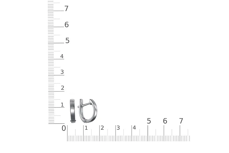 Основа серёг-трансформеров из белого золота без вставок